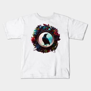 flowered crow Kids T-Shirt